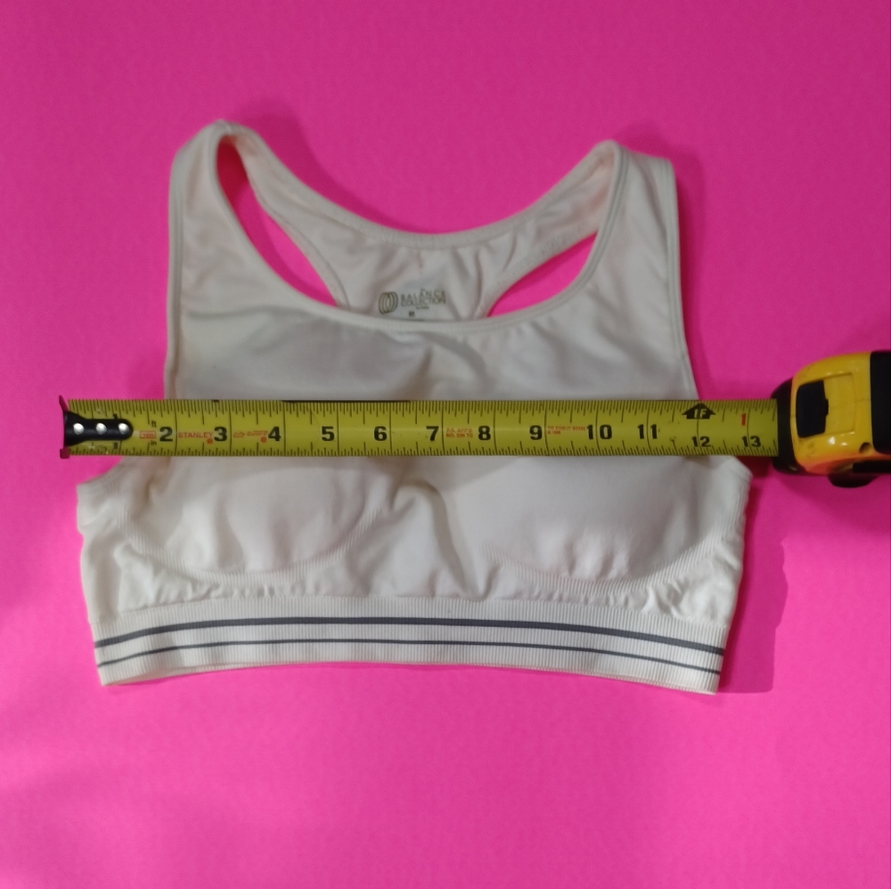 Balance Collection. Racerback White with gray stripes M - Picture 3 of 8